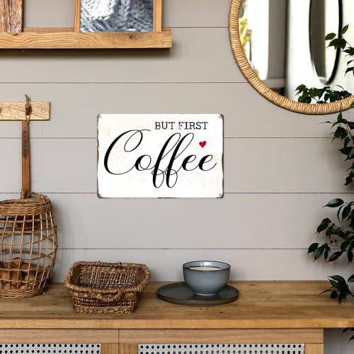 Coffee Metal Tin,But First Coffee Sign - Image 6