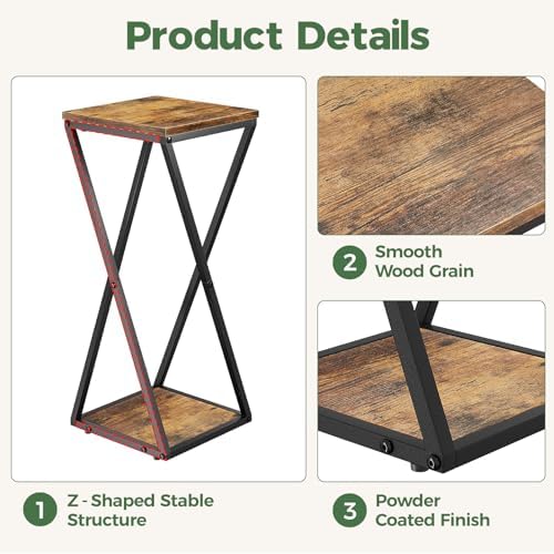 Bamworld Tall Plant Stand Indoor Corner, Brown - Image 5