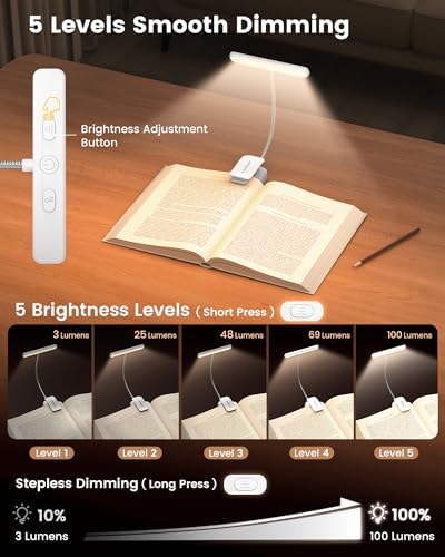 Glocusent 26 LED Reading Lights for Books in Bed, Ideal Gifts for Reader - Image 3