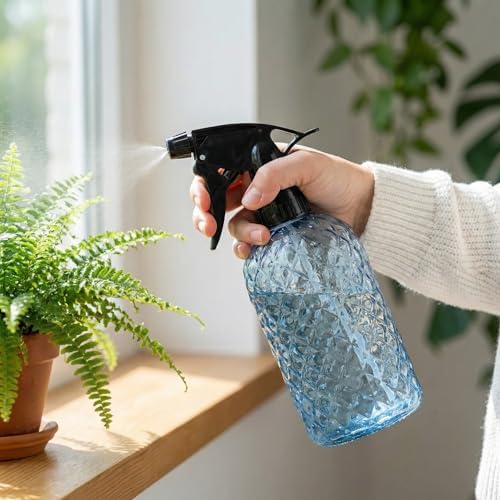 Glass Plant Mister Spray Bottle, 12 oz Adjustable Nozzle Watering Can - Image 6