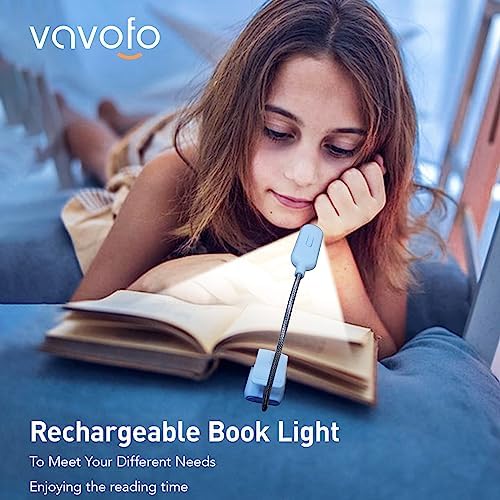 VAVOFO Rechargeable Reading Light, Clip on Book Light for Reading in Bed - Image 2