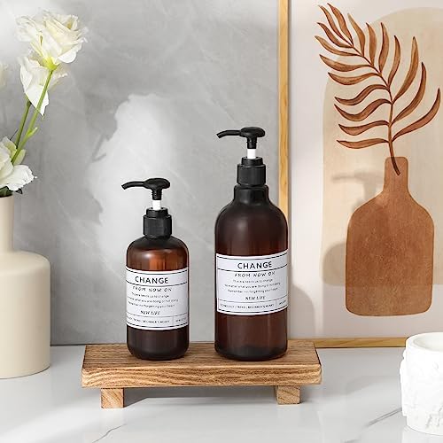 Wood Bathroom Tray Farmhouse Decor Kitchen Soap Holder, 8.7"x3.6" Brown - Image 5