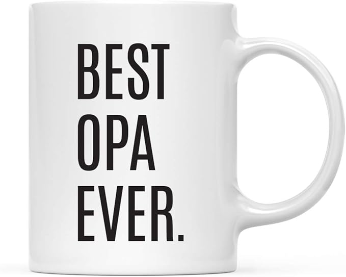 Andaz Press 11oz. Coffee Mug Birthday Gift, Best Opa Ever, 1-Pack