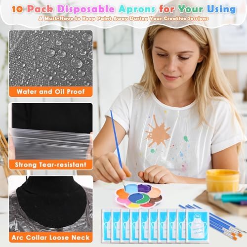 10 Pack Sip and Paint Kit for Adults Girls Night, Canvas Painting Kit - Image 4