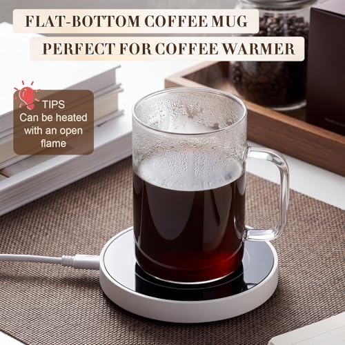 2 Pack 32 oz Extra Large Glass Coffee Mugs Borosilicate Cups with Handle - Image 5