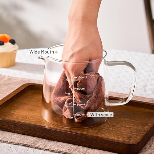 PARACITY Tea Pot with Infuser, Clear Stovetop Glass Tea Kettle with Scale - Image 5