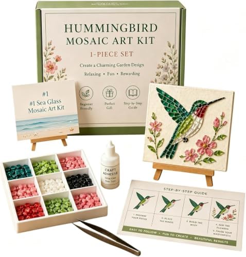 Sea Glass Ocean DIY Kit | Seaglass Mosaic Art Craft Kits for Adults by Unknown