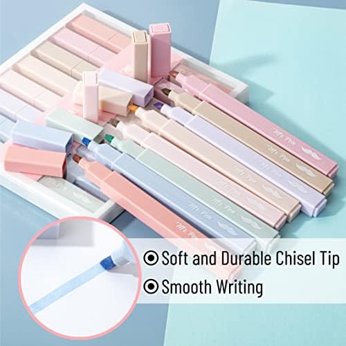 Mr. Pen- Aesthetic Highlighters No Bleed, 8 Pack, Muted Pastel Color | Chisel Tip, Cute Highlighters Assorted Colors for Journaling, Highlighting, Underlining, Fast Dry, Back to School Supplies - Image 4