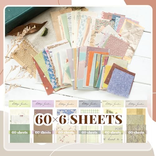 360Pcs Vintage Scrapbook Paper Kit, Collage Paper and Junk Journal Supplies - Image 6