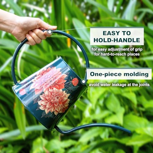 2L Long Spout Watering Can, Stainless Steel Water Can (Dahlia) - Image 5