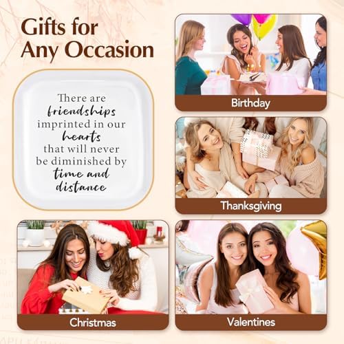 Friend Birthday Gifts for Women Ring Dish Friendship Gifts for Women Friends Female Gifts "There are friendships imprinted in our hearts that will never be diminished by time and distance" - Image 7