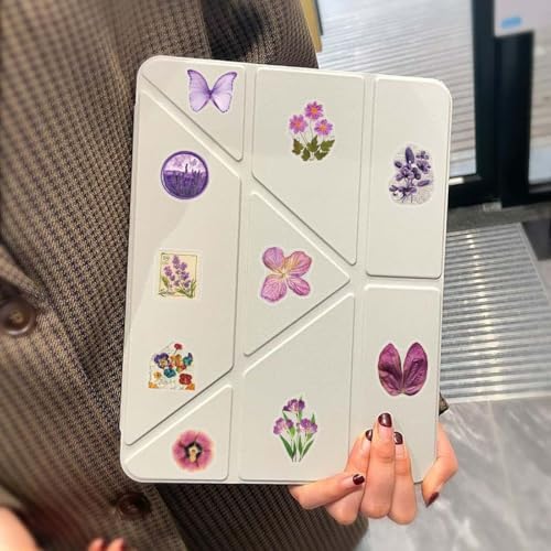 200PCS Transparent Flora Scrapbook Stickers, Vintage Aesthetic Flowers Sticker for Scrapbooks Travel Journal, Vinyl Waterproof for Water Bottles Laptop Phone Scrapbook Supplies DIY Crafts(flower-200) - Image 4
