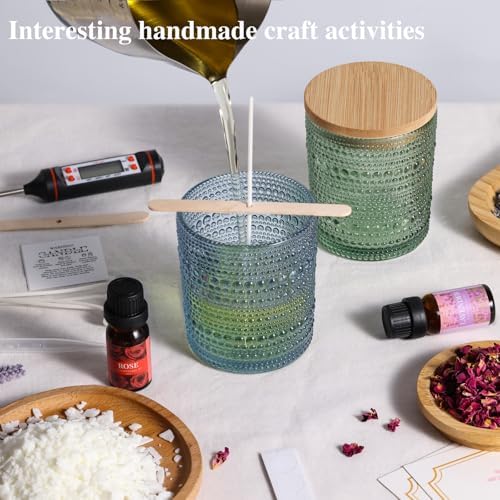 DARJEN Candle Making Kit for Beginners, 2 Jars Soy Wax Scented DIY Set - Image 6