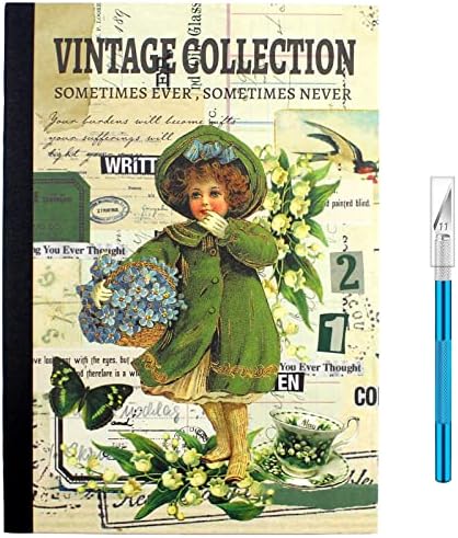 Vintage Scrapbooking Sticker Book for Adults - 800+ Washi Journaling Stickers Ephemera Book for Junk Journal Supplies DIY Crafts Arts Decorative 24 Sheets by Diuhofart