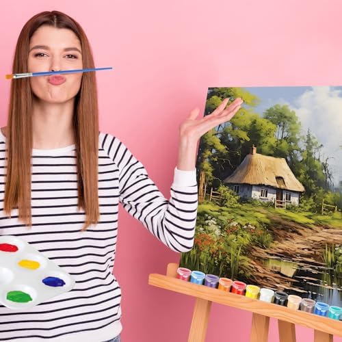 Zhanmai 72 Pcs 12 Sets Sip and Paint Kit Pre Drawn Canvas for Painting 8" x 10" Paint Party Canvas Painting Pre Printed Canvases for Party Favor DIY Virtual Adult's Date Night(Natural Scenery) - Image 5
