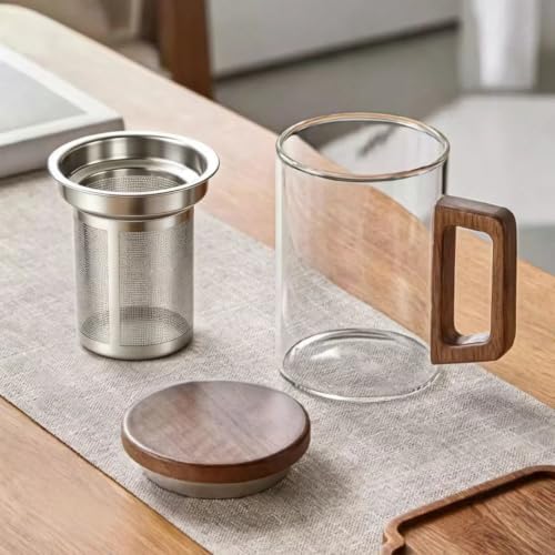 Tea Infuser Mug 400ML/15.5oz，Borosilicate Glass Infusion Mug Dishwasher Safe preferred for birthday gifts - Image 4