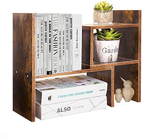 BROWN-BROWN Desktop Shelves & Office Shelves Desk Shelf Organizer Wooden Desk Shelf by BROWN-BROWN
