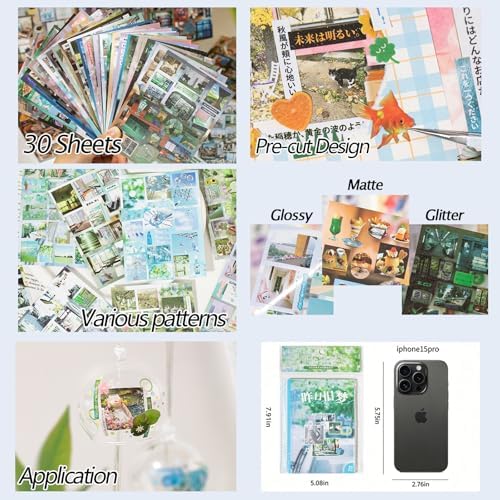 Japanese Sticker Book for Journaling Supplies,g,Dreamcore Scrapbook Sticker - Image 5