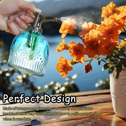Plant Mister Glass Watering Can Bottle (7.78 oz, Blue Gradient) - Image 5