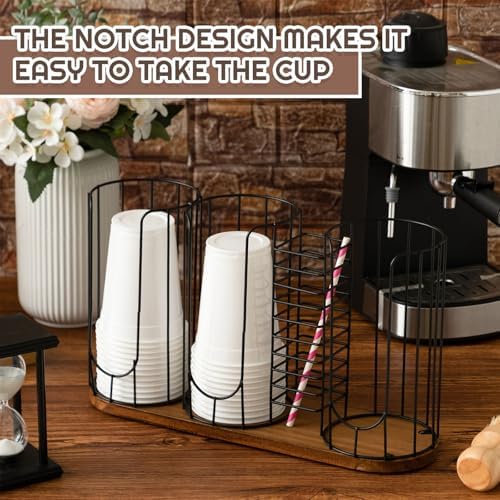18oz Coffee Cup & Lid Dispenser with Base, 4-compartment Single, Color 1 - Image 6