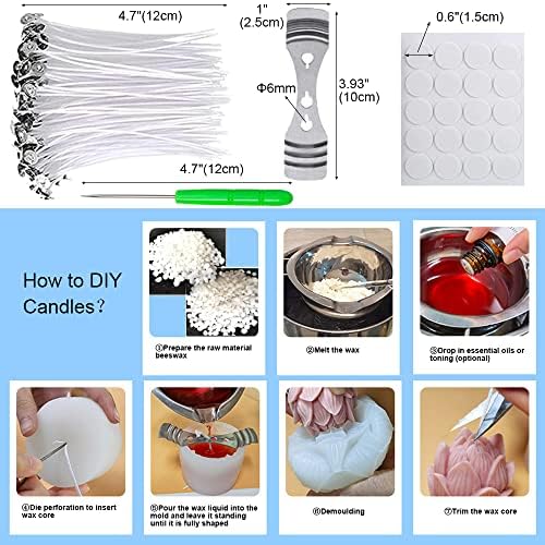 6Pcs Silicone Candle Molds Set for Candle Making - Image 3