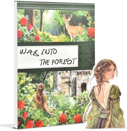 Snycler Forest Wilderness Theme Sticker Scrapbooking Supplies for Junk Journal, 20 Sheets PET Stickers - Vintage Journaling Stickers, Ephemera Sticker Book Pre Cut, Junk Journal Supplies, Planner by Snycler