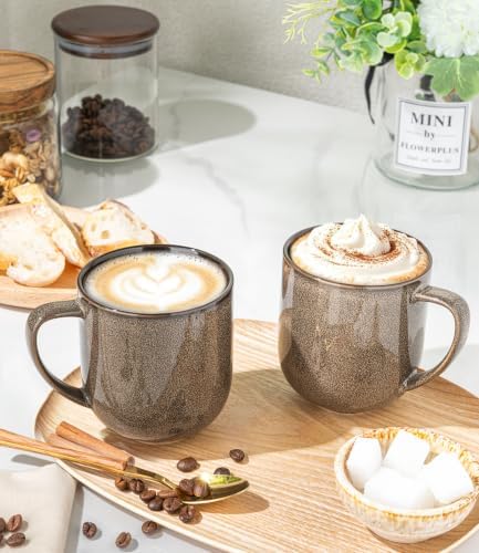 LERATIO Ceramic Coffee Mugs Set of 6,12oz Handmade Coffee Mugs Set - Image 4