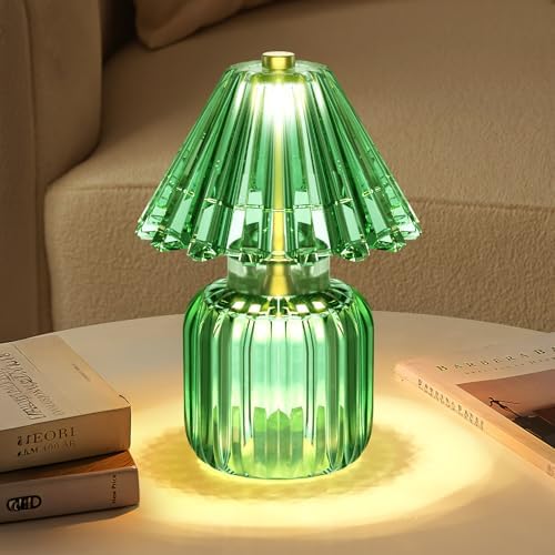 Small Battery Operated Lamp with Timer, Jelly Green by SisiHokai