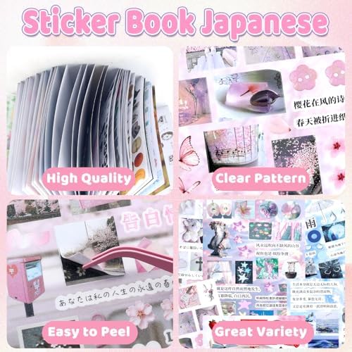 800Pcs Japanese Sticker Book for Journaling Adult, Cute Scrapbook Stickers - Image 2