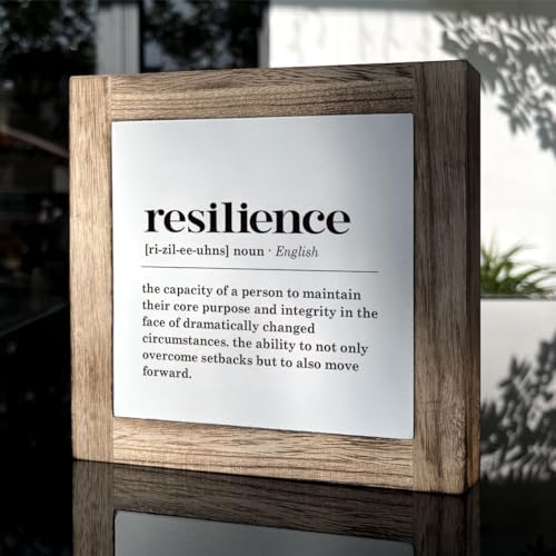 Resilience Definition Wood Block Sign - Motivational Office & Home Decor - Image 3