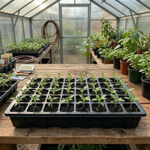 Gardzen 5-Set Seed Starter Tray Kits, Durable Plant Germination Trays with Humidity Vented Domes and Bases, Ideal for Seed Starting, Indoor Gardening, and Greenhouse (Total 200 Cells) - Image 5