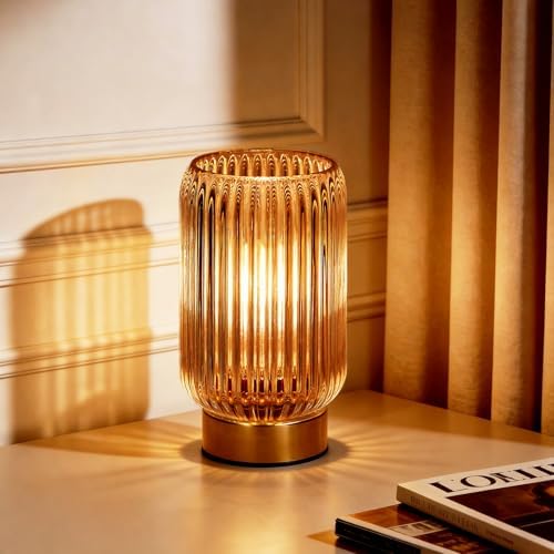 MJ PREMIER Battery Operated Lamp, Small Cordless Lamp with Timer, Yellow by MJPREMIER