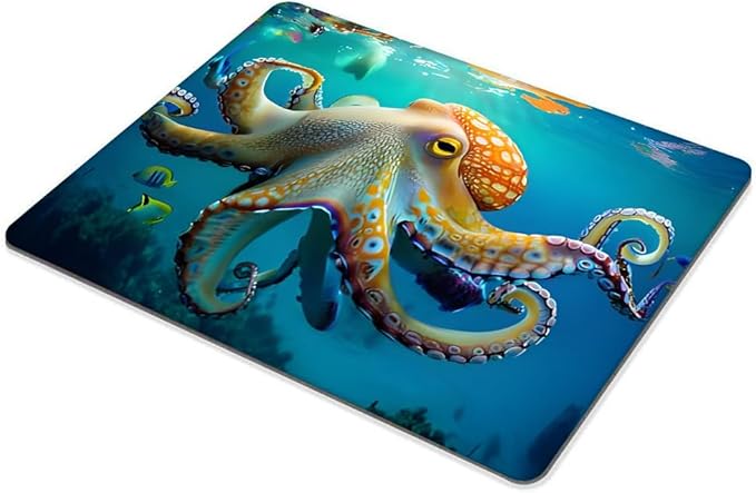 Square Mouse Pad Jellyfish,Gaming Mouse Pads for Desk,Soft Computer Waterproof Non-Slip Mouse Mat