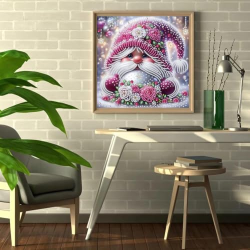 Winter Santa Claus Special Shape Diamond Painting Kits for Adults 12 X 12In - Image 4