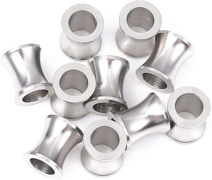 Stainless Steel Spacer Beads 8x9mm Loose Charm Caps Beads for DIY Jewelry Making 10pcs with 5mm Hole