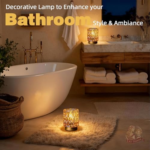 Battery Operated Table Lamp Timer, Small Cordless Lamps Decorative, 2 Amber - Image 3