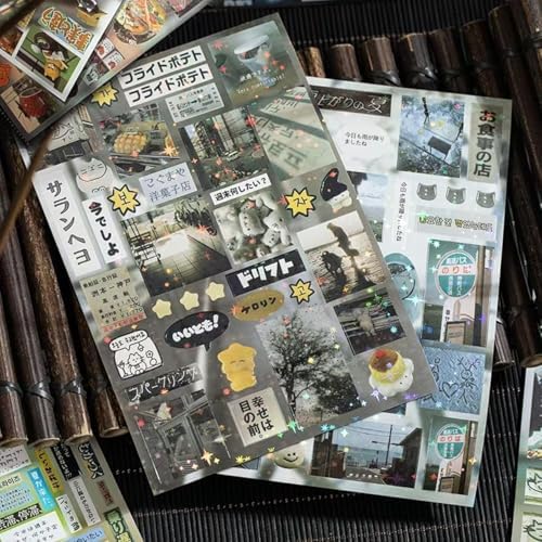 Japanese Stickers Book for Journaling,Retro Japanese Stickers for Planner - Image 4