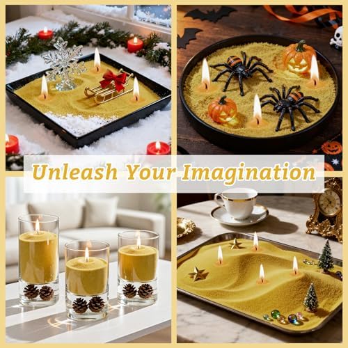 Sukh 15oz Sand Candles with Wicks - Colored Candle Sand Refillable Wax - Image 3
