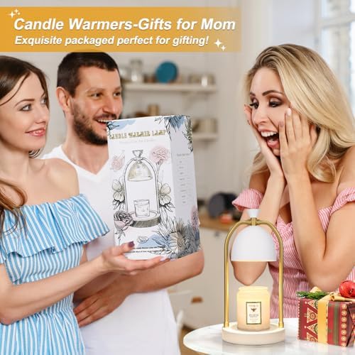 Hong-in White Candle Warmer Lamp with Timer-Unique Happy Birthday Gifts for Women and Men, Fun Gift Ideas for 30th, 40th, 50th and 60th Birthdays for Gold Home Decor - Image 5
