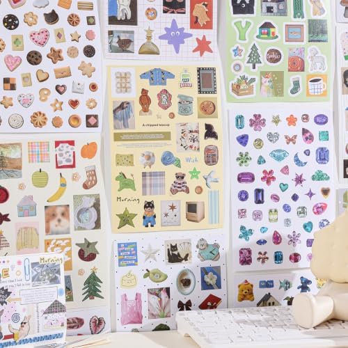 Stickers Book for Scrapbook Supplies,1300+ Cute Journal Stickers for Adult - Image 3