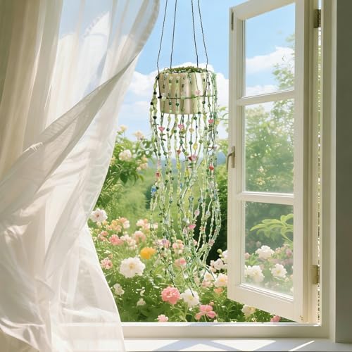 Lyukii Green Glass Beaded Plant Kit, Forever Plant DIY Crafts with Manual - Image 5