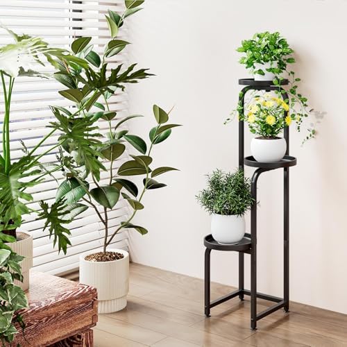 INGIORDAR Plant Stand Indoor Outdoor Corner Tiered Plant Shelf 3 Tier Metal - Image 5