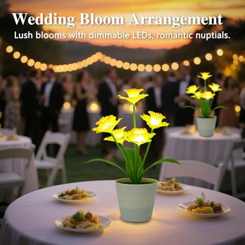 Artificial Daffodil Flower Night Light Gifts for Women Mom Grandma - Image 4