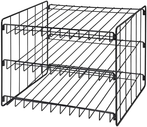 Kitchen Details 3 Tier Can Storage Organizer Rack in Black by KitchenDetails