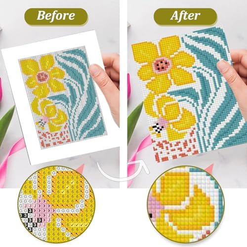 12 Pcs Small Diamond Art Kits Easy Flower Diamond Art Kits for Adults - Image 6
