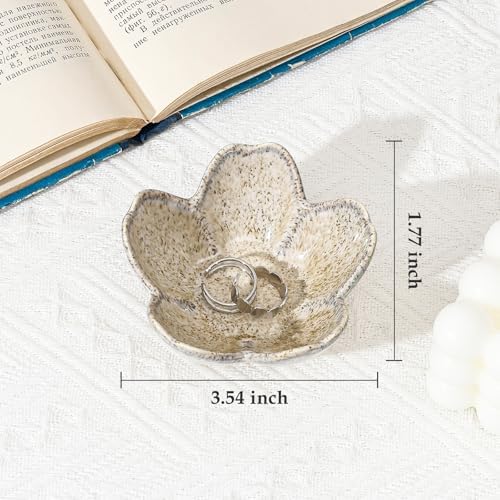 Koythin 2-Pack Camel Floral Ceramic Trinket Tray Set - Image 2