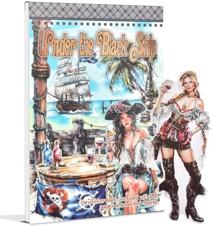 Snycler Under The Black Ship Theme Sticker Scrapbooking Supplies for Junk Journal, 20 Sheets PET Stickers - Vintage Journaling Stickers, Ephemera Sticker Book Pre Cut, Junk Journal Supplies, Planner by Snycler