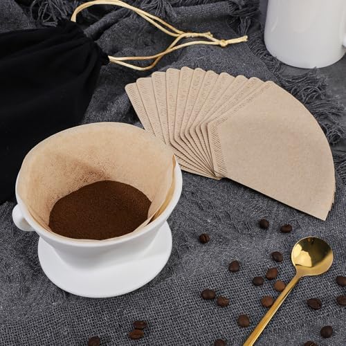 Segarty Camping Coffee Dripper Set, Collapsible White Silicone Coffee Maker with 200PCS Disposable Coffee Filter Cone Paper, Single Serve Dripping Brewer for Travel Backpacking - Image 6