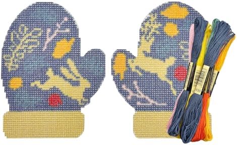 Howie's Needlepoint Kits, 18CT Printed Embroidery Pattern Starter Kits, Stamped Patterns Canvas Kits(Autumn Whimsy,6.5x4.5inch) by HowiesNeedlepoint