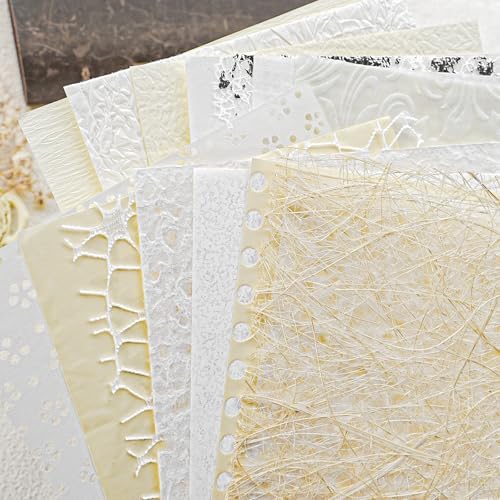 15-Piece Wedding Scrapbook Paper & Mesh Fabric Set, A5 Craft Sheets by Unknown